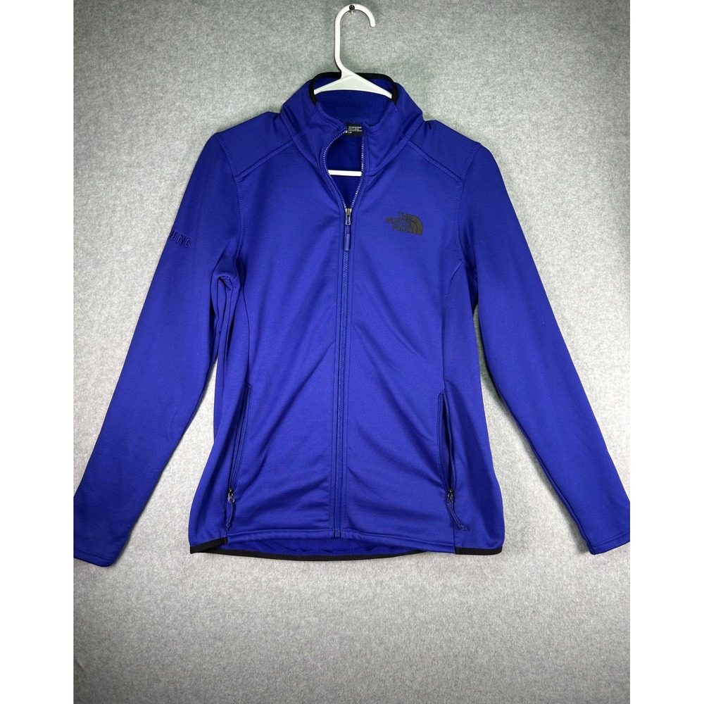The North Face Womens Small Skyline Full Zip Fleece Jacket Blue Samsung Logo